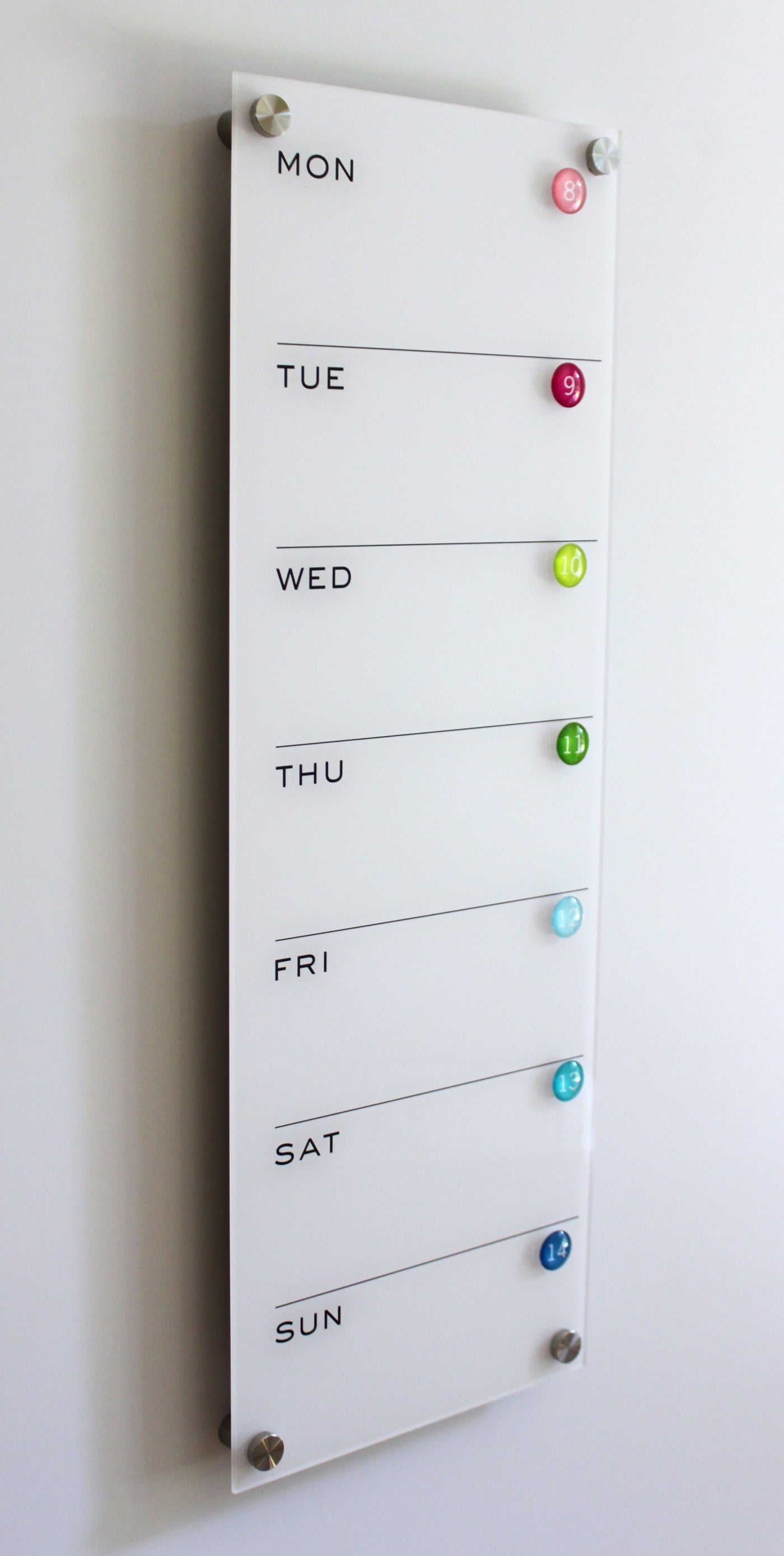 Magnetic Acrylic Calendar 7 Day Weekly