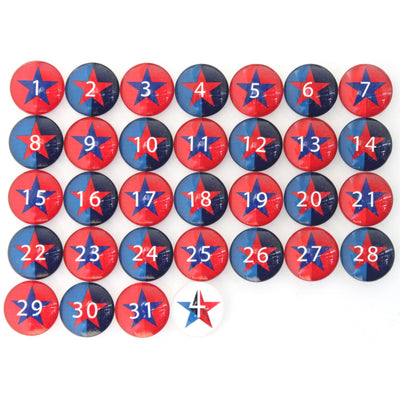 Number Magnets - Stars - Patriotic Independence Day - 4th of July!