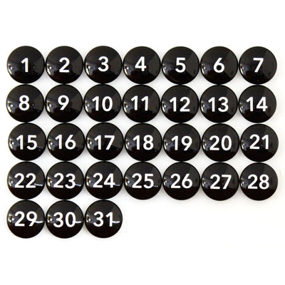 Number Magnets - Black