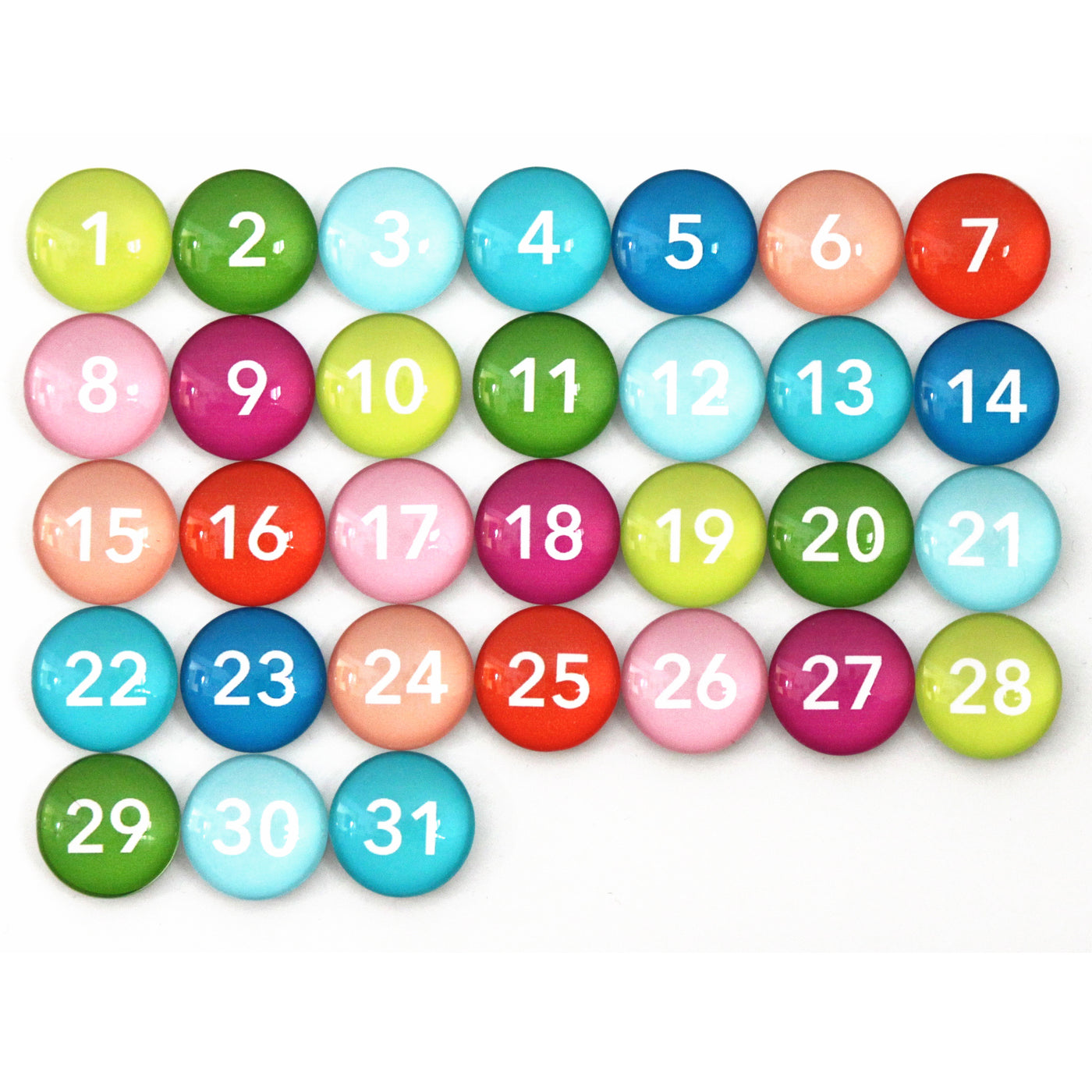 Number Magnets - Multi colored