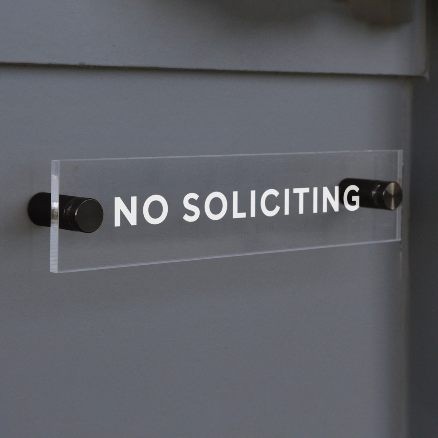 No Soliciting Acrylic sign
