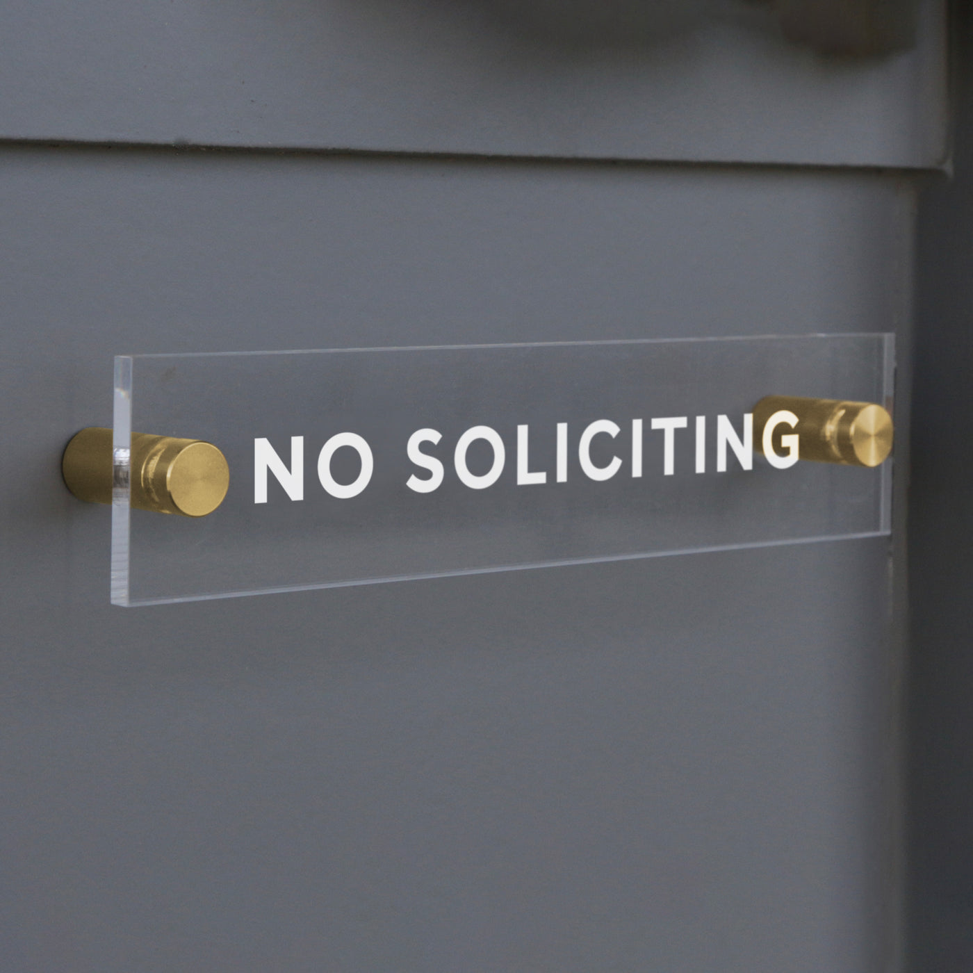 No Soliciting Acrylic sign