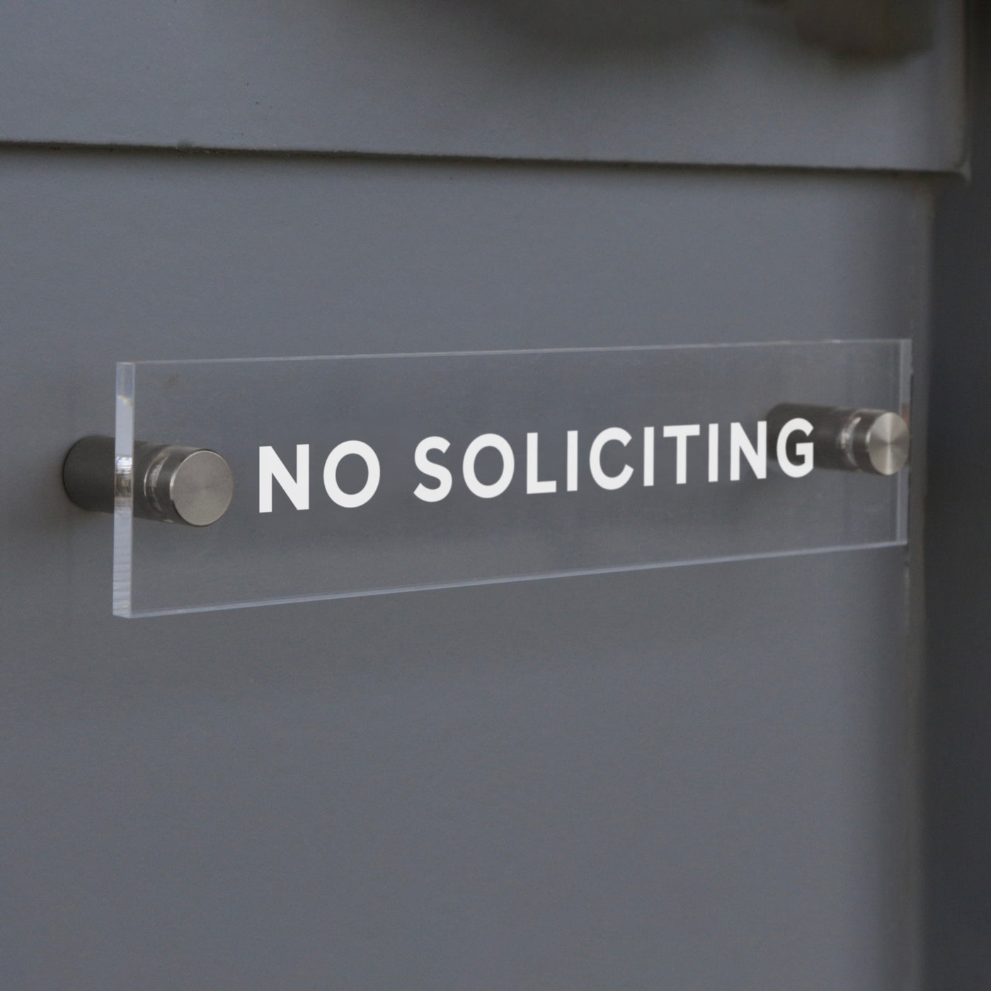 No Soliciting Acrylic sign
