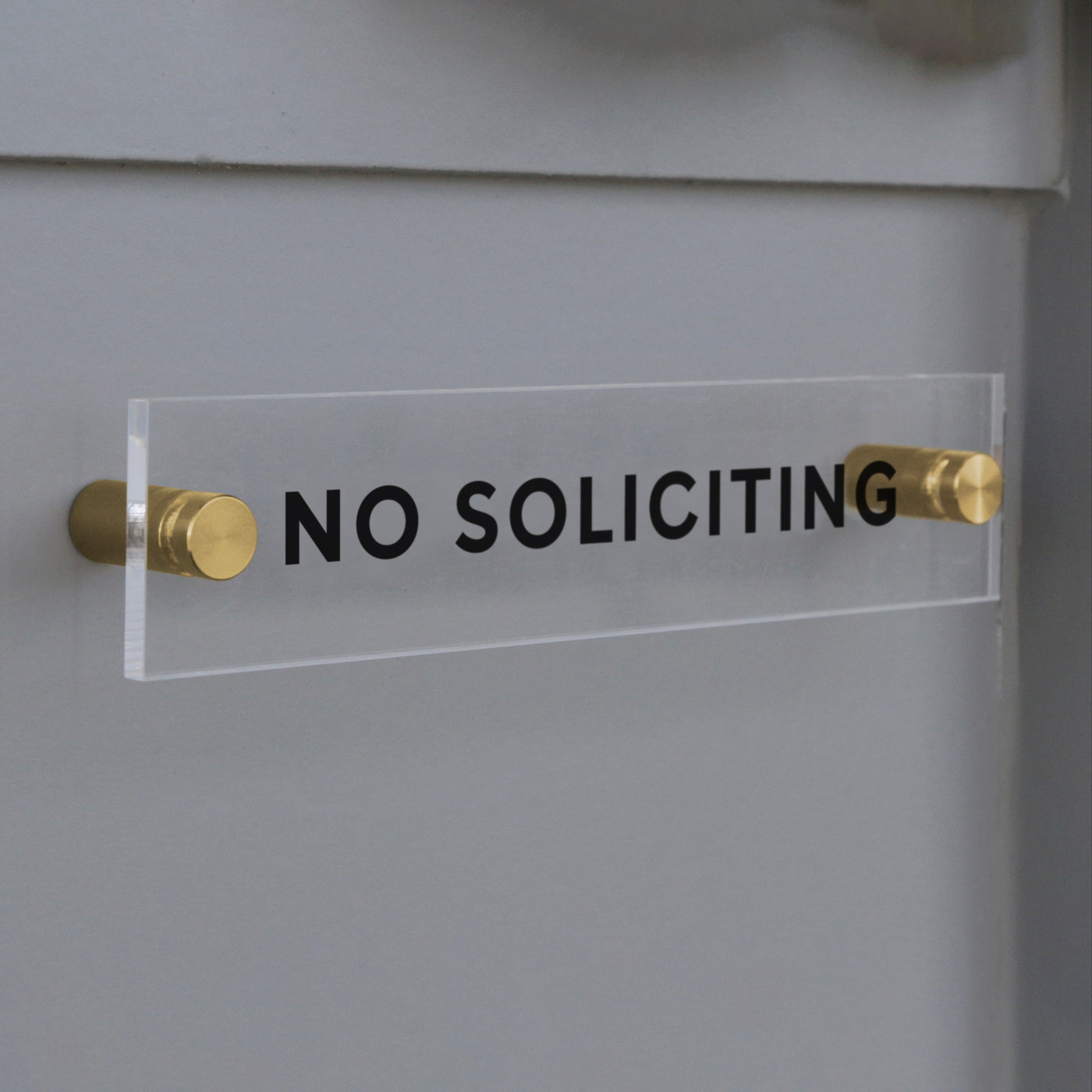 No Soliciting Acrylic sign