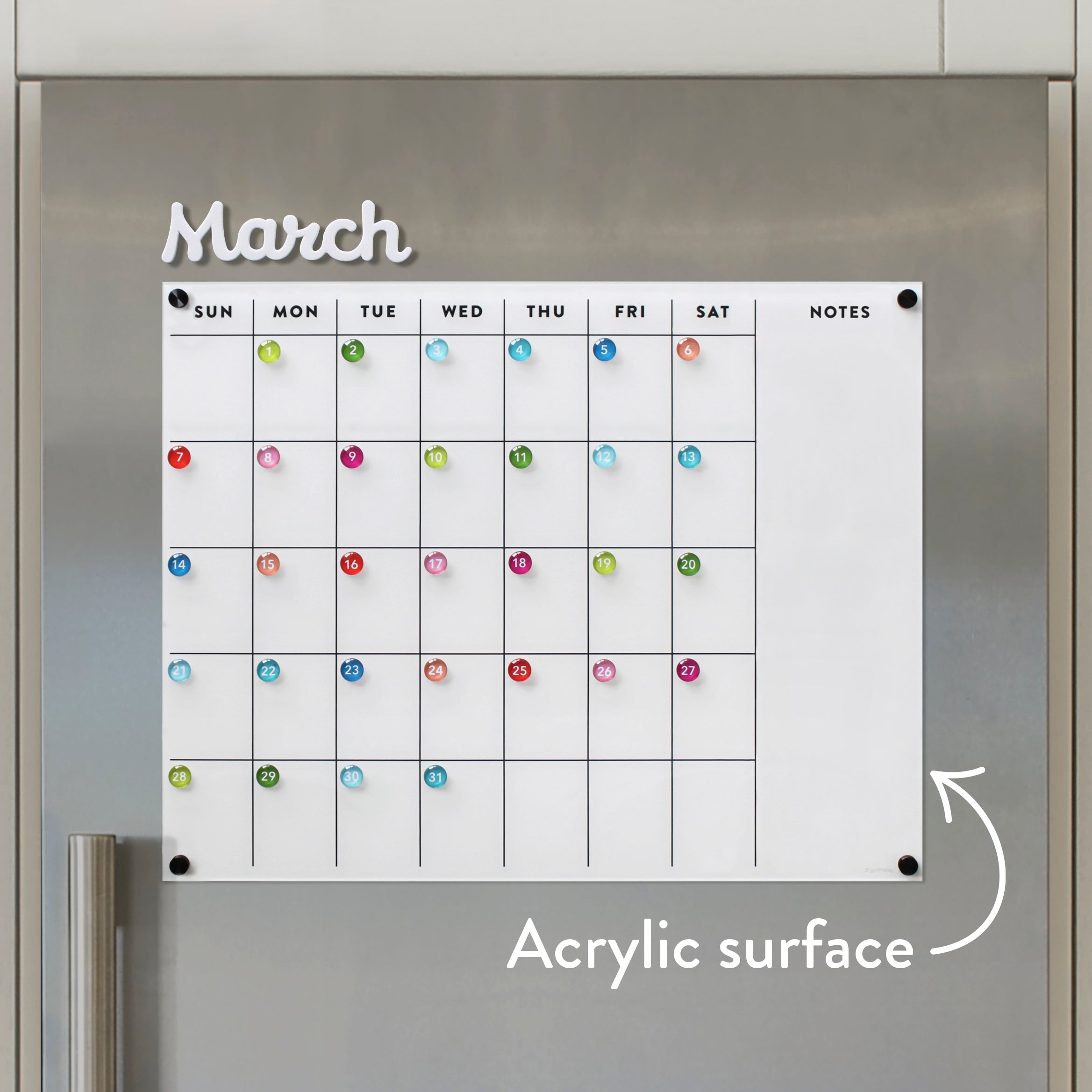 Acrylic Fridge Calendar Girl Friday