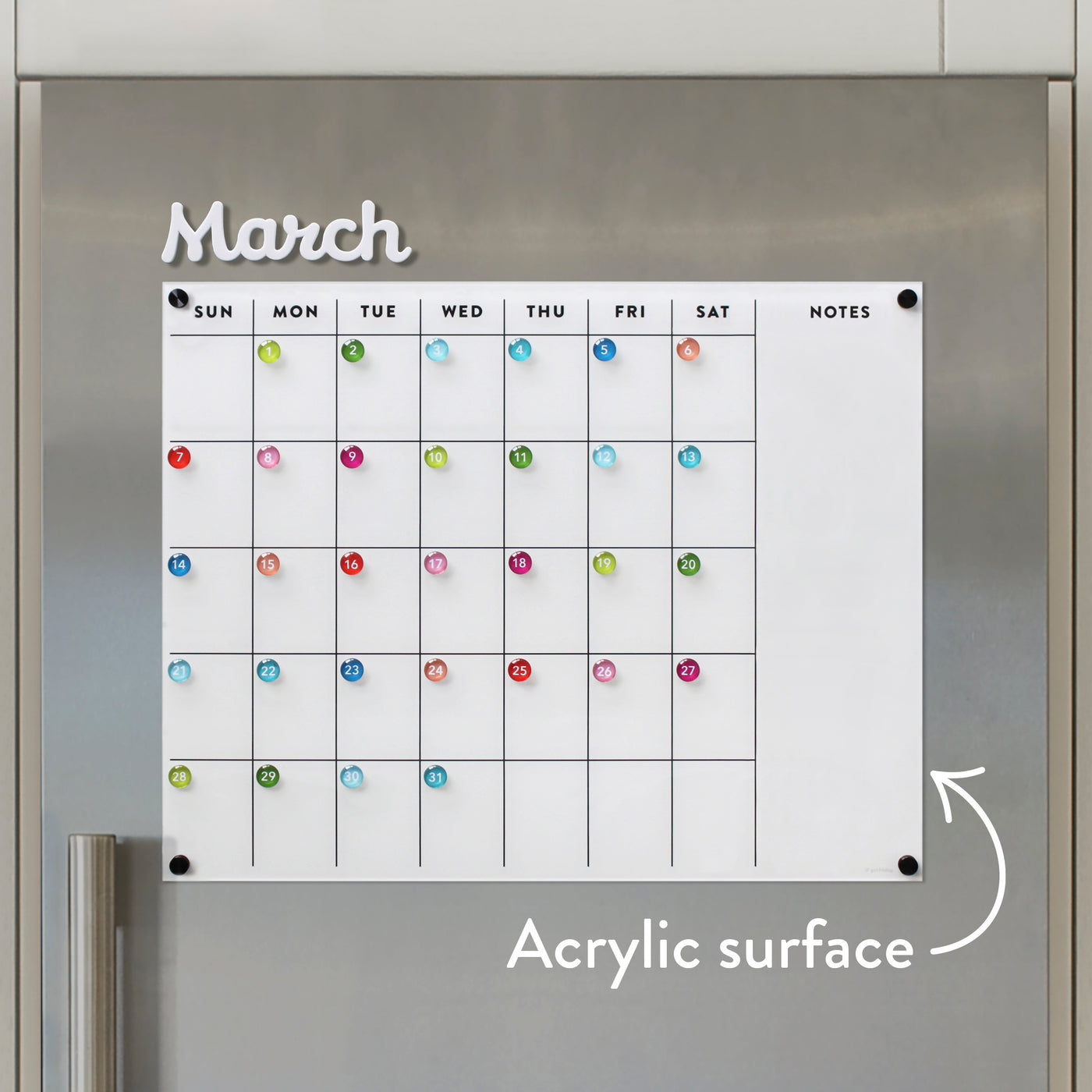 Acrylic Fridge Calendar