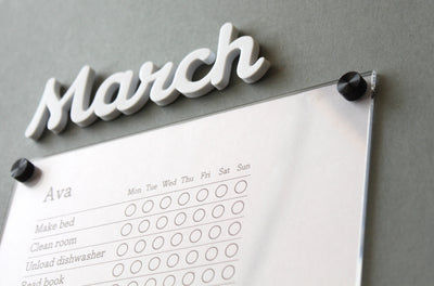 Magnetic Chore Chart cover - a magnetic dry erase clear cover for paper chore charts or other lists!