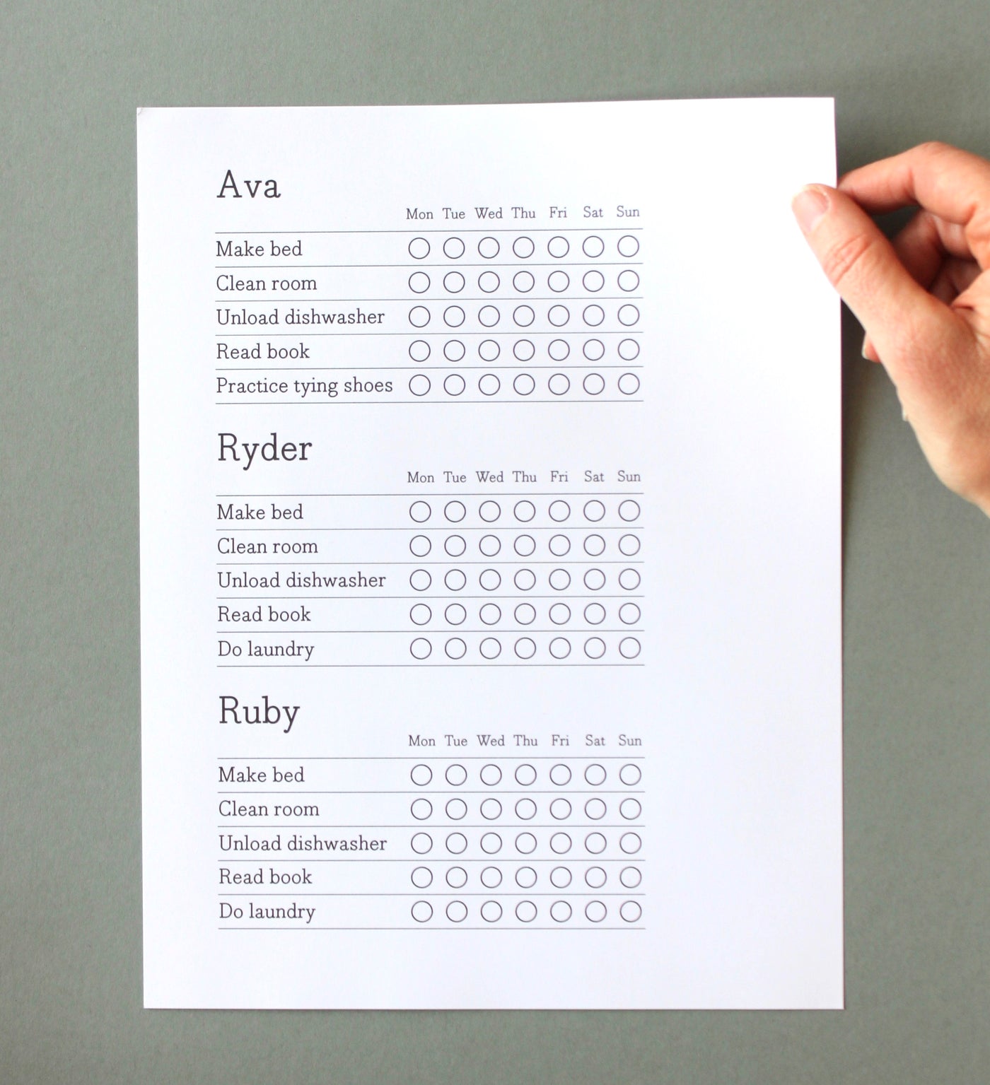 Magnetic Chore Chart cover - a magnetic dry erase clear cover for paper chore charts or other lists!