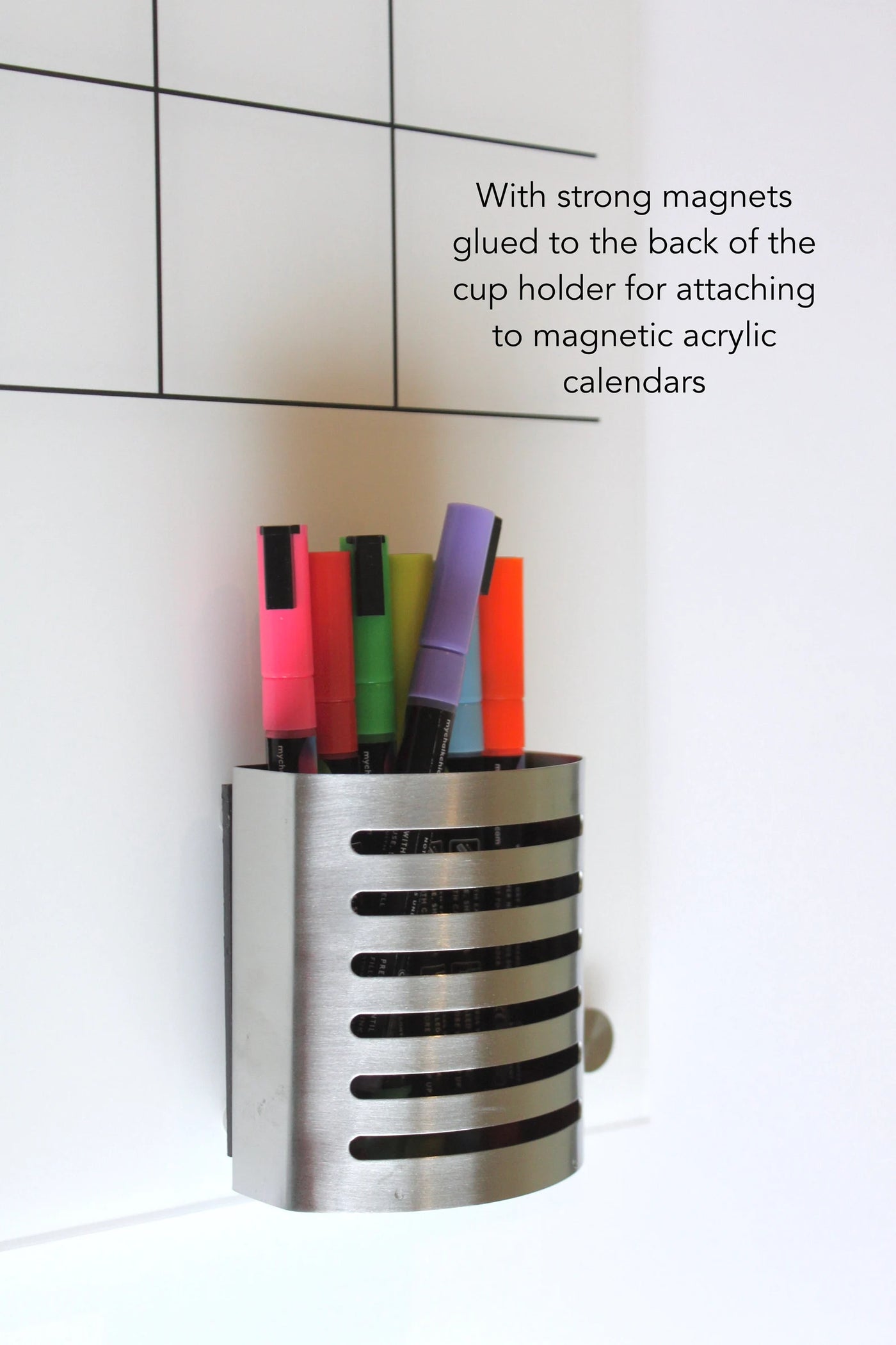 Magnetic Stainless Steel Marker holder with strong magnets