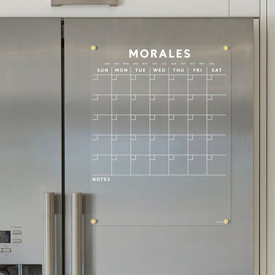 Acrylic Calendar Custom Family Name