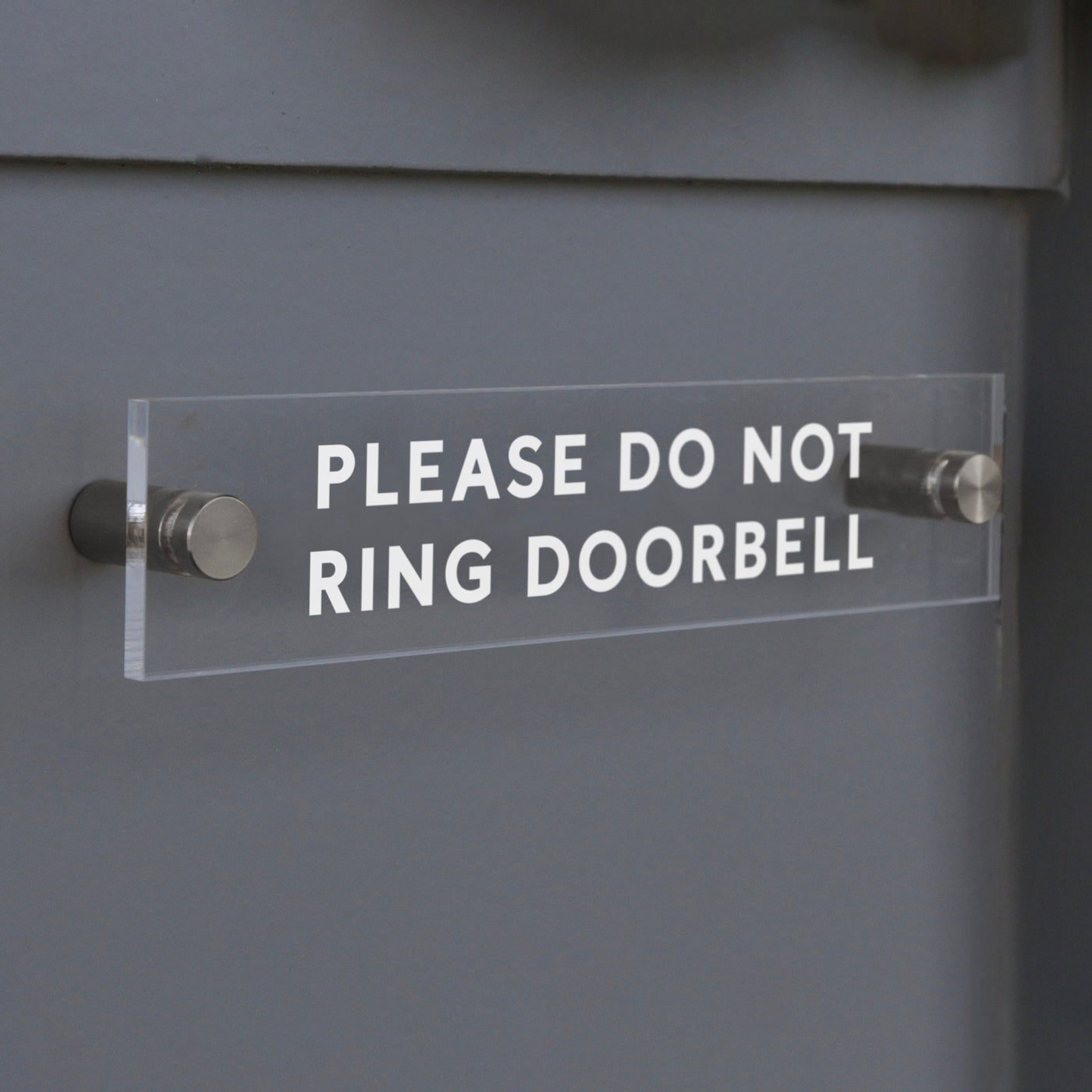 Please Do Not Ring Doorbell sign