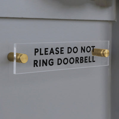 Please Do Not Ring Doorbell sign