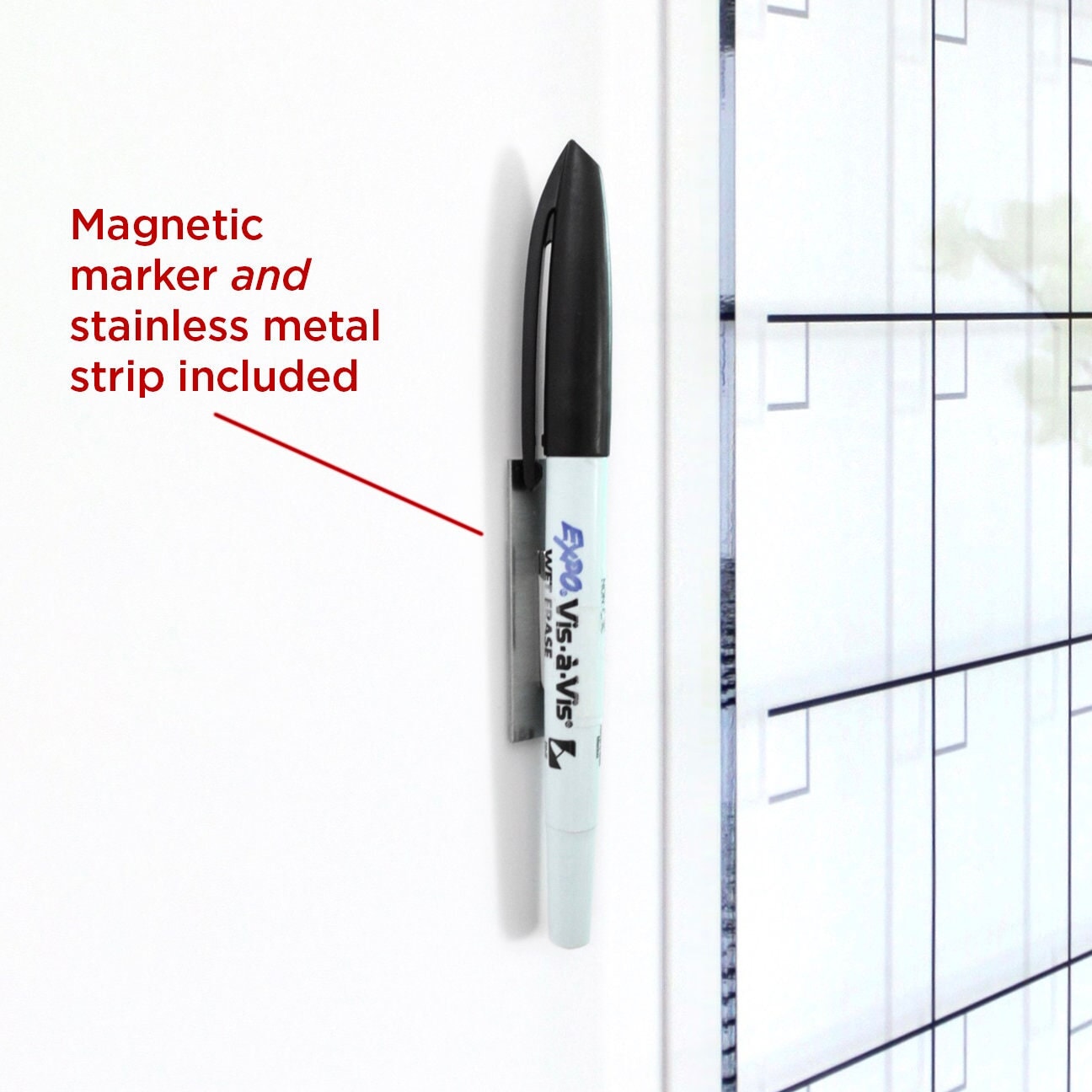 Clear Acrylic Monthly Wall Calendar with 2 Sections | Rainbow