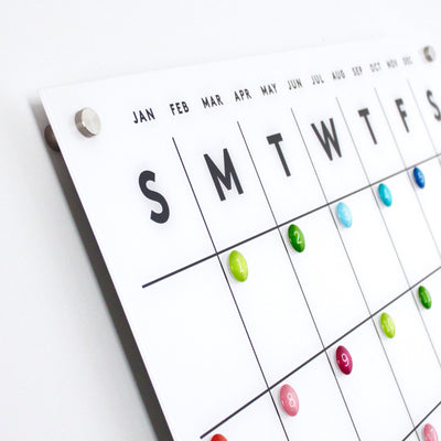 Magnetic Acrylic Calendar with Side Notes